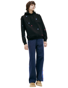 Хлопковое худи с вышивками Kenzo