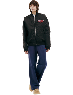 Черная куртка с нашивкой Kenzo