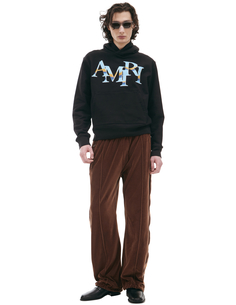 Черное худи с логотипом Amiri
