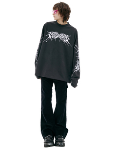 Хлопковый лонгслив с принтом Vetements
