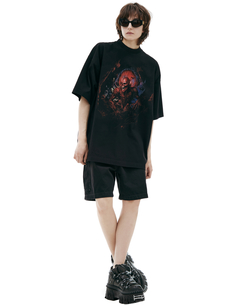 Черная футболка с принтом Vetements