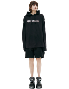 Черное худи с логотипом Vetements