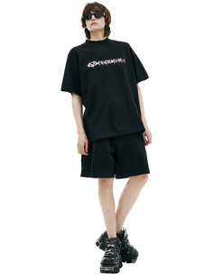 Черная футболка с логотипом Vetements