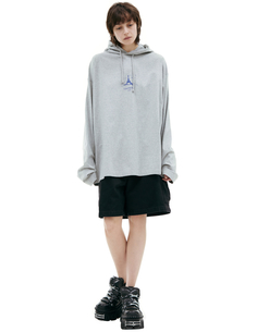 Серое худи с принтом Vetements
