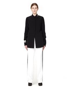 Широкие белые брюки с лампасами Haider Ackermann