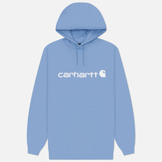 Мужская толстовка Carhartt Loose Fit Midweight Logo Graphic Hoodie, цвет голубой, размер S