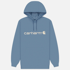 Мужская толстовка Carhartt Loose Fit Midweight Logo Graphic Hoodie, цвет синий, размер S