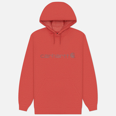 Мужская толстовка Carhartt Loose Fit Midweight Logo Graphic Hoodie, цвет красный, размер S