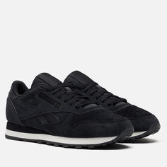 Мужские кроссовки Reebok Classic Leather, цвет чёрный, размер 40.5 EU