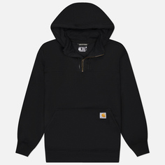 Мужская толстовка Carhartt Rain Defender Loose Fit Heavyweight Quarter-Zip Hoodie, цвет чёрный, размер S