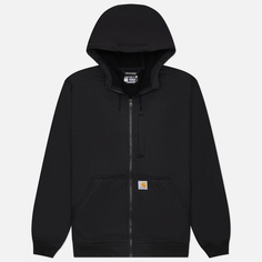 Мужская толстовка Carhartt Wind Fighter Relaxed Fit Midweight Full-Zip Hoodie, цвет чёрный, размер S