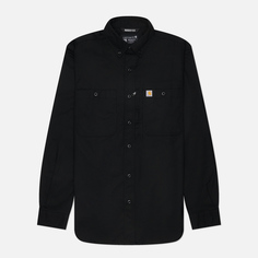 Мужская рубашка Carhartt Rugged Professional Series Relaxed Fit Canvas, цвет чёрный, размер S