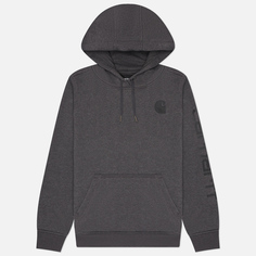 Женская толстовка Carhartt Relaxed Fit Midweight Logo Sleeve Graphic Hoodie, цвет серый, размер XS