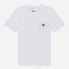 Женская футболка Carhartt Loose Fit Heavyweight K87 Pocket, цвет белый, размер XS