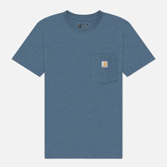 Женская футболка Carhartt Loose Fit Heavyweight K87 Pocket, цвет синий, размер XS