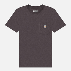 Женская футболка Carhartt Loose Fit Heavyweight K87 Pocket, цвет фиолетовый, размер XS