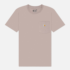 Женская футболка Carhartt Loose Fit Heavyweight K87 Pocket, цвет бежевый, размер XS