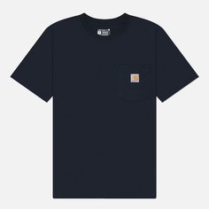 Мужская футболка Carhartt Relaxed Fit Heavyweight K87 Pocket, цвет синий, размер S