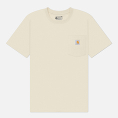 Мужская футболка Carhartt Relaxed Fit Heavyweight K87 Pocket, цвет бежевый, размер S
