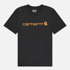 Мужская футболка Carhartt Relaxed Fit Heavyweight Logo Graphic, цвет серый, размер S