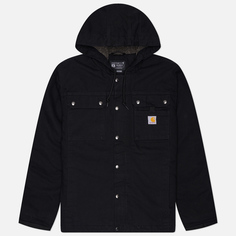 Мужская демисезонная куртка Carhartt Washed Duck Sherpa Lined Utility, цвет чёрный, размер S