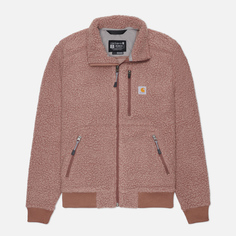Женская флисовая куртка Carhartt Fleece Relaxed Fit, цвет коричневый, размер XS