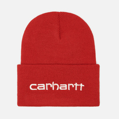 Шапка Carhartt Insulated Logo Graphic Cuffed, цвет красный