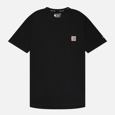 Мужская футболка Carhartt Force Relaxed Fit Midweight Pocket, цвет чёрный, размер S