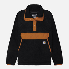 Женская толстовка Carhartt Relaxed Fit Fleece Pullover, цвет чёрный, размер XS