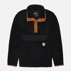Мужская толстовка Carhartt Relaxed Fit Fleece Pullover, цвет чёрный, размер S