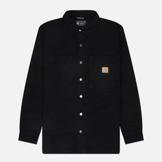 Мужская рубашка Carhartt Rugged Flex Relaxed Fit Overshirt, цвет чёрный, размер S