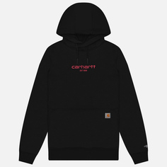 Женская толстовка Carhartt Force Relaxed Fit Lightweight Graphic Hoodie, цвет чёрный, размер XS