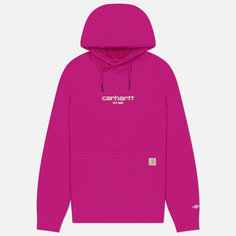 Женская толстовка Carhartt Force Relaxed Fit Lightweight Graphic Hoodie, цвет фиолетовый, размер XS