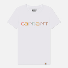 Женская футболка Carhartt Relaxed Fit Lightweight Multicolor Logo Graphic, цвет белый, размер XS