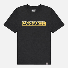 Мужская футболка Carhartt Relaxed Heavyweight Logo Graphic, цвет серый, размер S
