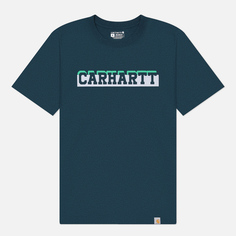 Мужская футболка Carhartt Relaxed Heavyweight Logo Graphic, цвет синий, размер S
