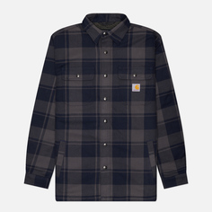 Мужская рубашка Carhartt Relaxed Fit Heavyweight Flannel Overshirt, цвет синий, размер S