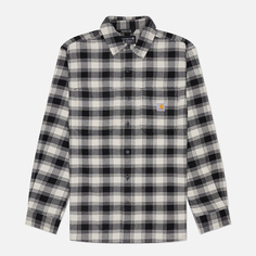 Мужская рубашка Carhartt Rugged Flex Relaxed Midweight Flannel Plaid, цвет белый, размер S