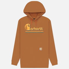 Мужская толстовка Carhartt Loose Fit Midweight Graphic Hoodie, цвет коричневый, размер S