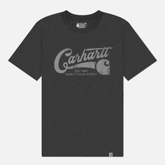 Мужская футболка Carhartt Relaxed Fit Lightweight Script Graphic, цвет серый, размер S