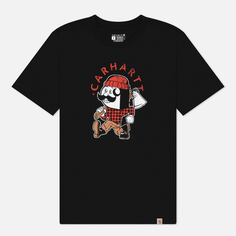 Мужская футболка Carhartt Relaxed Fit Lightweight Lumberjack Graphic, цвет чёрный, размер S