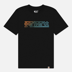 Мужская футболка Carhartt Relaxed Fit Lightweight Logo Graphic, цвет чёрный, размер S