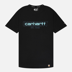 Мужская футболка Carhartt Force Relaxed Fit Midweight Logo Graphic, цвет чёрный, размер S