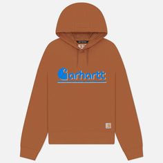 Женская толстовка Carhartt Tencel Fiber Series Loose Fit Fall Graphic Hoodie, цвет коричневый, размер XS