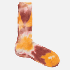 Носки Anonymous Ism Tie Dye Crew, цвет бордовый, размер 41-44 EU
