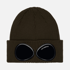 Шапка C.P. Company Goggle Cotton, цвет оливковый