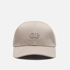 Кепка C.P. Company Gabardine Logo Garment Dyed, цвет бежевый