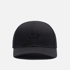 Кепка C.P. Company Gabardine Logo Garment Dyed, цвет чёрный