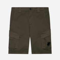 Мужские шорты C.P. Company Sateen Stretch Cargo, цвет оливковый, размер 46