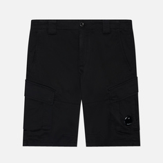Мужские шорты C.P. Company Sateen Stretch Cargo, цвет чёрный, размер 46